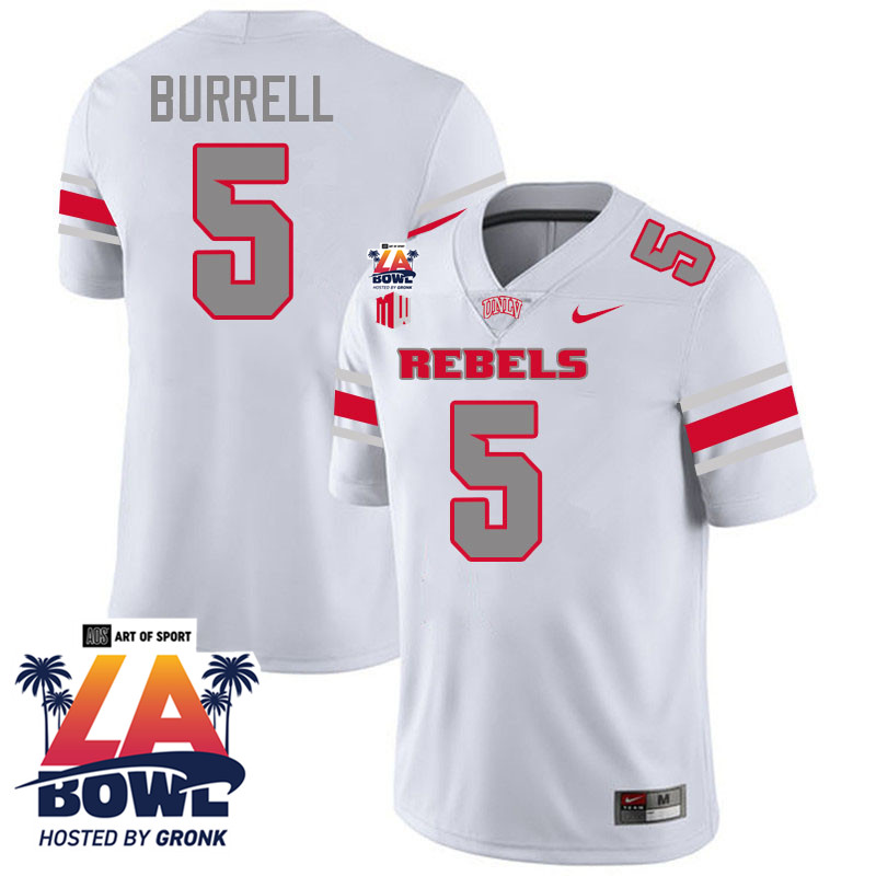 Greg Burrell LA Bowl Jersey,UNLV Rebels 2024 LA Bowl Jersey-White